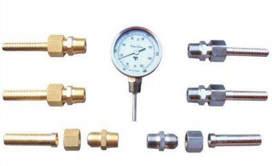 3件式混合器接头、探入式表面角度可调型温度表